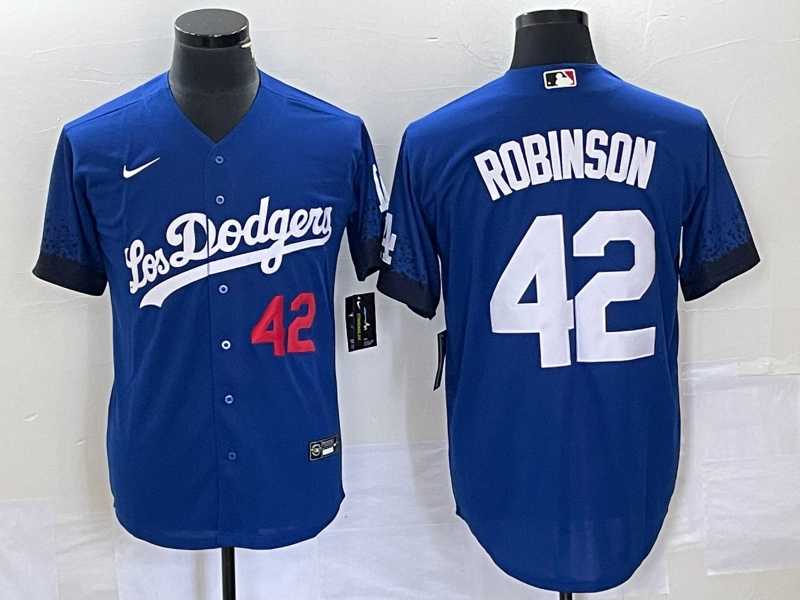 Men's Los Angeles Dodgers #42 Jackie Robinson Number Blue 2021 City Connect Cool Base Stitched Jersey,We sell and wholesale Men's Los Angeles Dodgers #42 Jackie Robinson Number Blue 2021 City Connect Cool Base Stitched Jersey on line form chian!